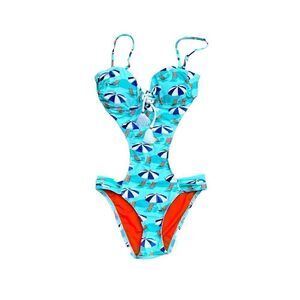 HOBIE One Piece Swimsuit W/ Open Back Size Small